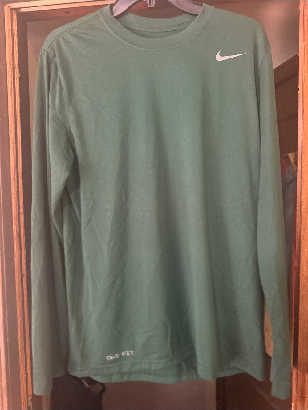 Nike Dark Green Long Sleeve Performance Tee